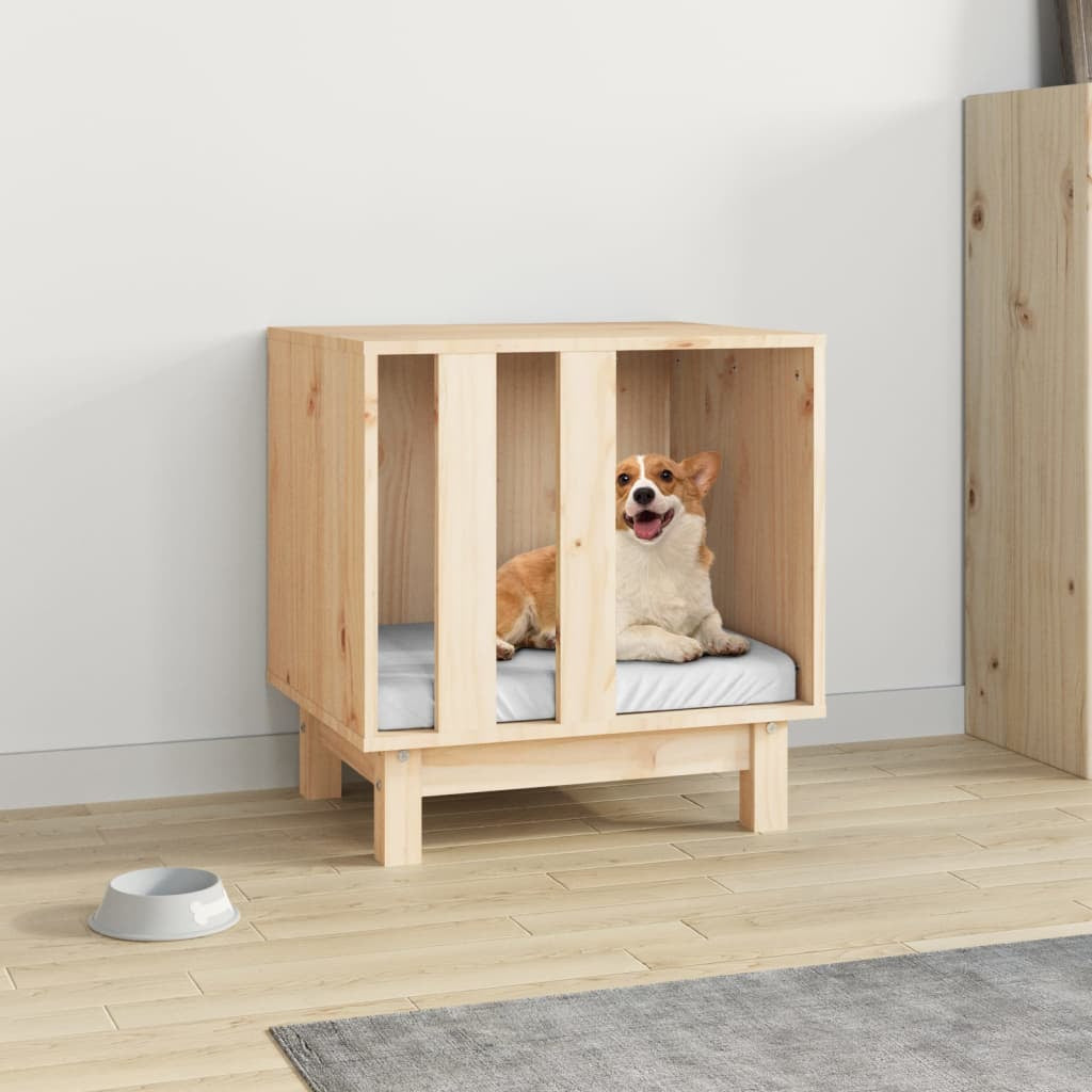 Cozy Retreat: Solid Pine Wood Dog House for Your Furry Friend